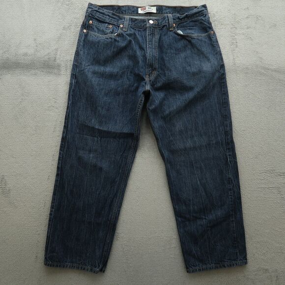 Levi's Jeans Mens Size 40 (Fits 38x30) Blue 569 Loose Straight 100% Cotton Denim - Picture 1 of 16